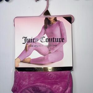 NWT Juicy Couture Women's Pink Velvet Pajama Set